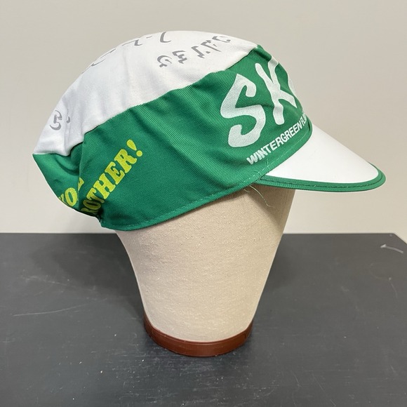 Vintage SKOAL Wintergreen Tobacco Painters Hat Cap One Size Green Gray White - Picture 3 of 5